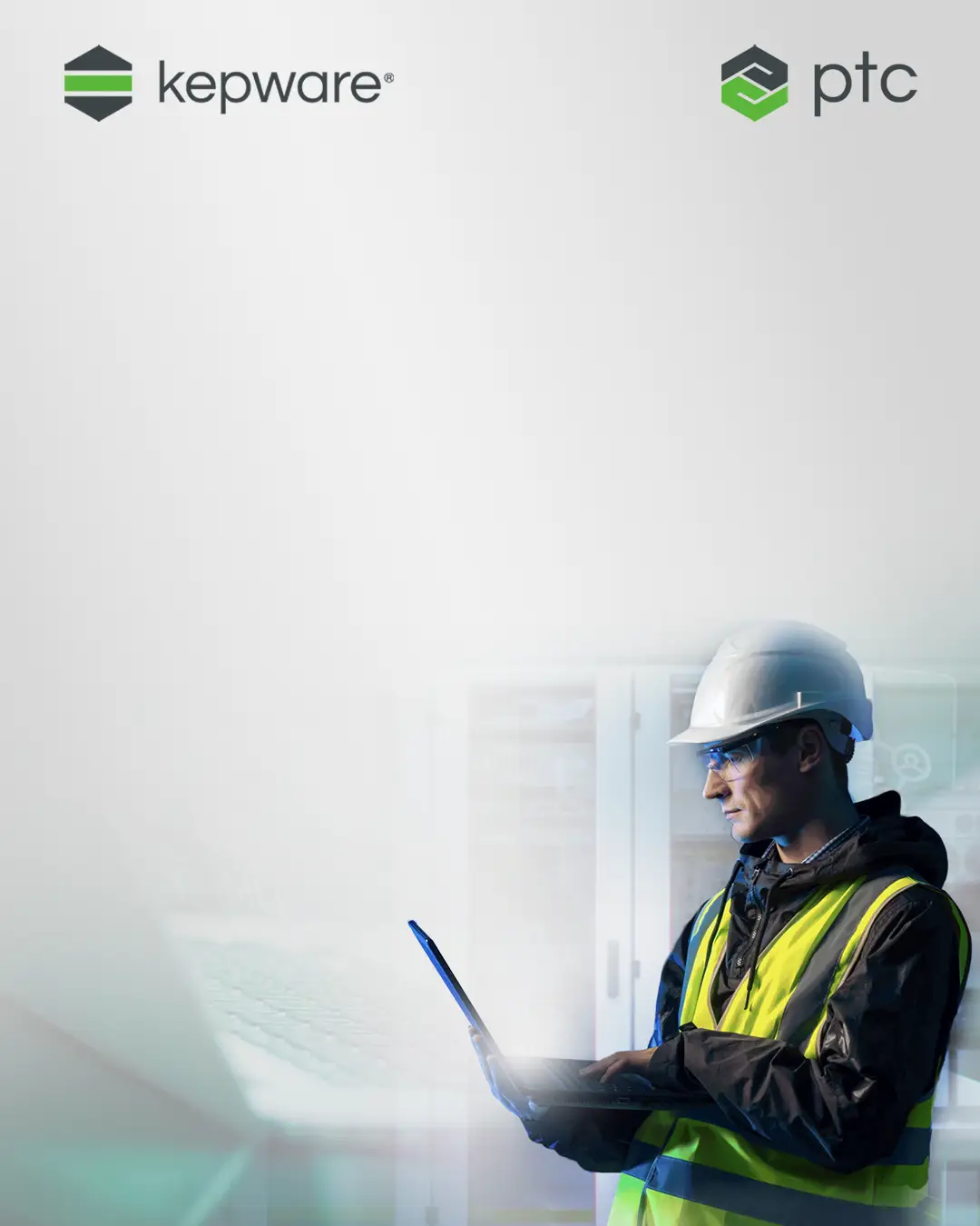 Engineer using PTC Kepware for industrial connectivity and OT to IT data integration